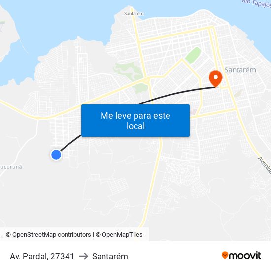 Av. Pardal, 27341 to Santarém map