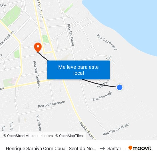 Henrique Saraiva Com Cauã | Sentido Noroeste to Santarém map