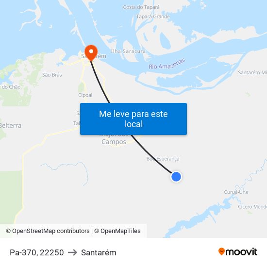 Pa-370, 22250 to Santarém map