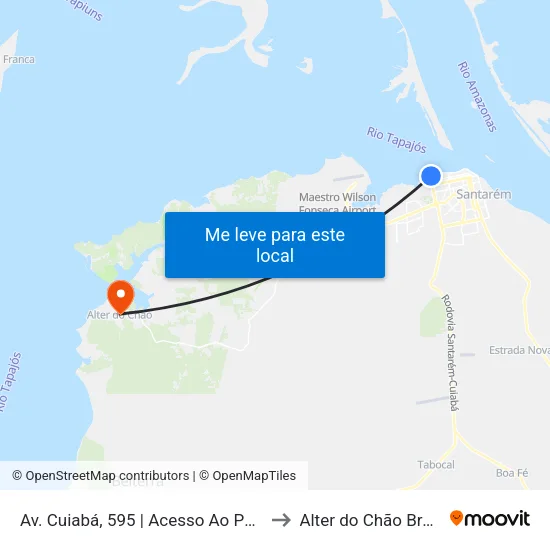 Av. Cuiabá, 595 | Acesso Ao Porto to Alter do Chão Brazil map