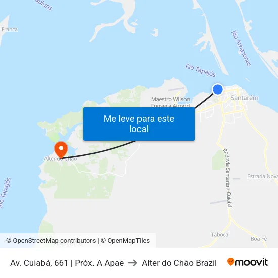 Av. Cuiabá, 661 | Próx. A Apae to Alter do Chão Brazil map