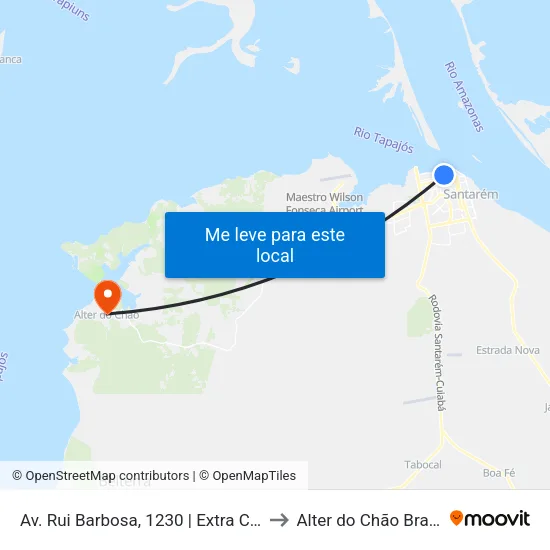 Av. Rui Barbosa, 1230 | Extra Cell to Alter do Chão Brazil map