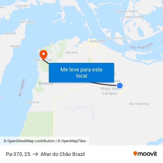 Pa-370, 25 to Alter do Chão Brazil map