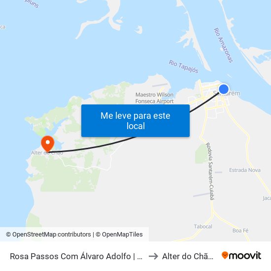 Rosa Passos Com Álvaro Adolfo | Sentido Norte to Alter do Chão Brazil map