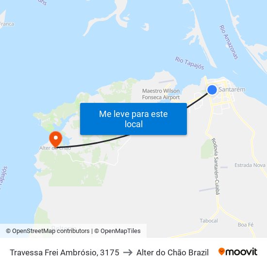 Travessa Frei Ambrósio, 3175 to Alter do Chão Brazil map