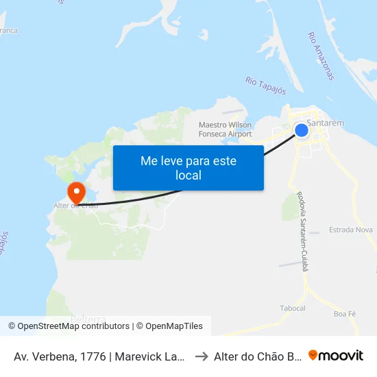 Av. Verbena, 1776 | Marevick Lava Jato to Alter do Chão Brazil map