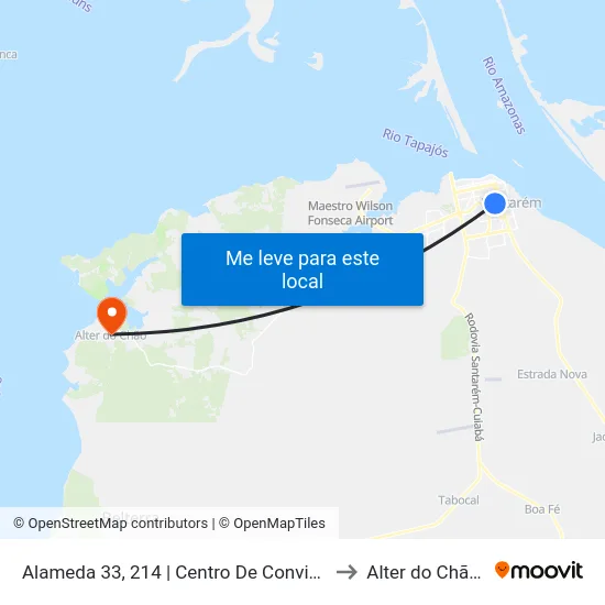 Alameda 33, 214 | Centro De Convivência Do Idoso to Alter do Chão Brazil map