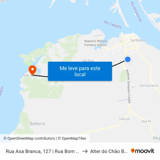 Rua Asa Branca, 127 | Rua Bom Jesus to Alter do Chão Brazil map
