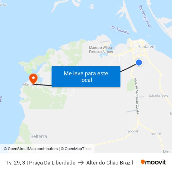 Tv. 29, 3 | Praça Da Liberdade to Alter do Chão Brazil map