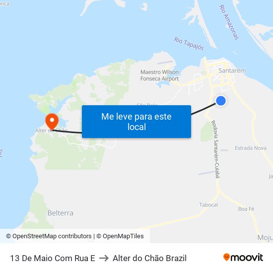 13 De Maio Com Rua E to Alter do Chão Brazil map