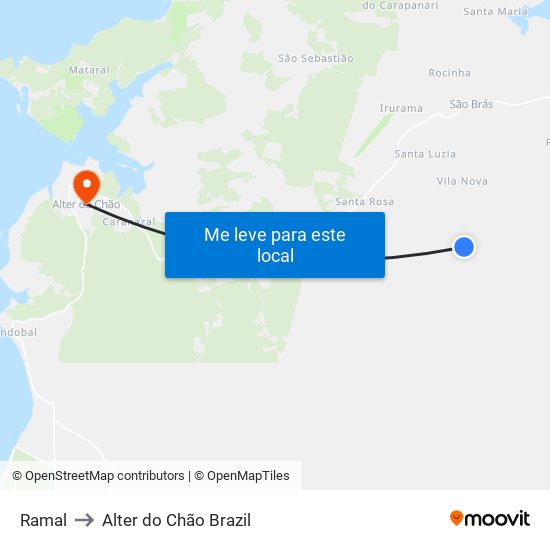 Ramal to Alter do Chão Brazil map