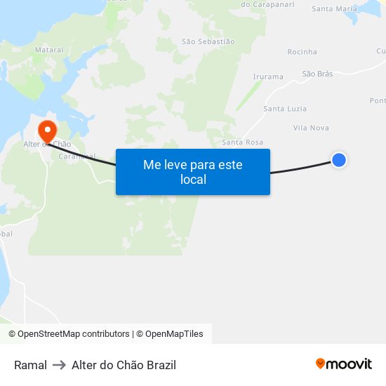 Ramal to Alter do Chão Brazil map