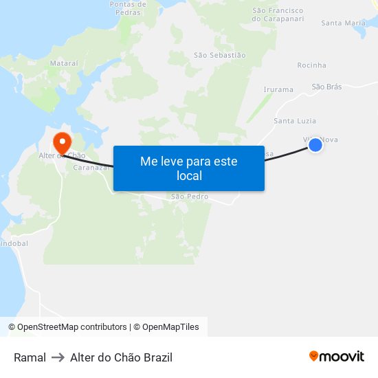 Ramal to Alter do Chão Brazil map