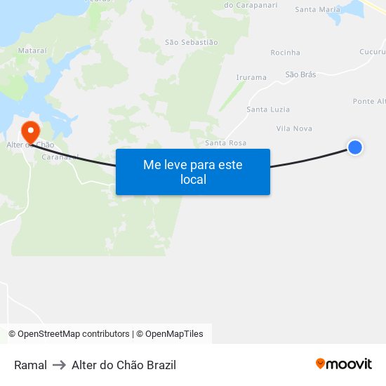 Ramal to Alter do Chão Brazil map