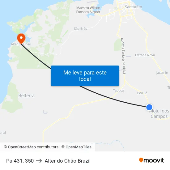 Pa-431, 350 to Alter do Chão Brazil map