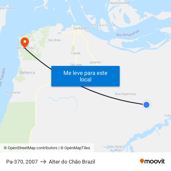 Pa-370, 2007 to Alter do Chão Brazil map