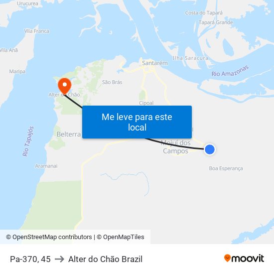 Pa-370, 45 to Alter do Chão Brazil map