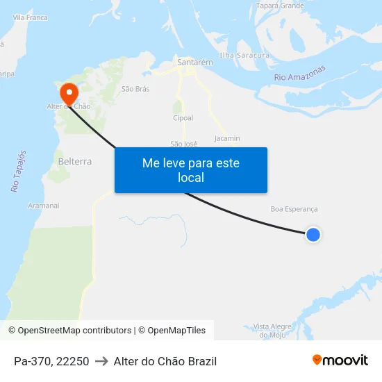 Pa-370, 22250 to Alter do Chão Brazil map