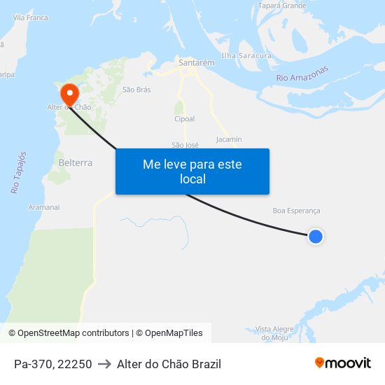 Pa-370, 22250 to Alter do Chão Brazil map