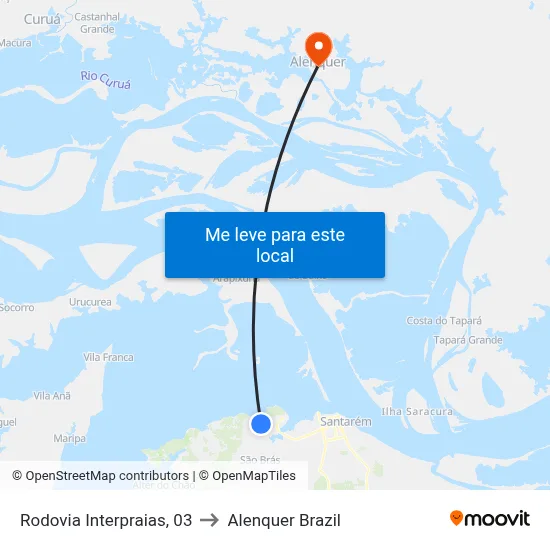 Rodovia Interpraias, 03 to Alenquer Brazil map