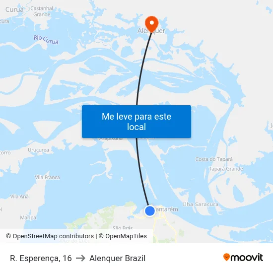R. Esperença, 16 to Alenquer Brazil map