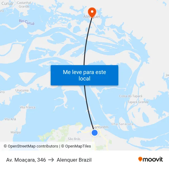 Av. Moaçara, 346 to Alenquer Brazil map