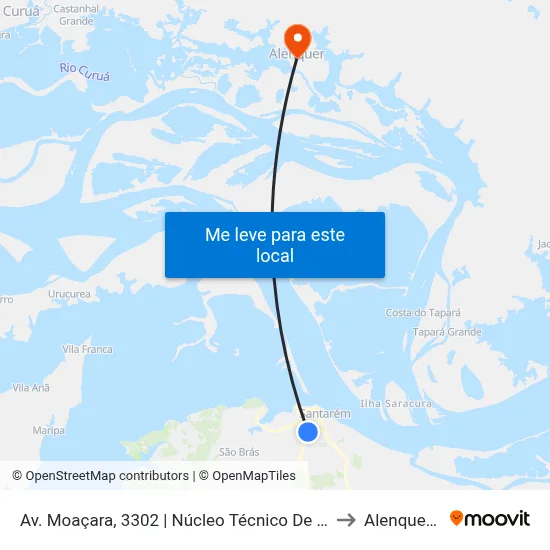 Av. Moaçara, 3302 | Núcleo Técnico De Vigilância Em Saúde to Alenquer Brazil map