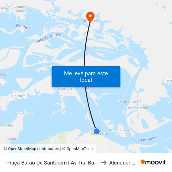 Praça Barão De Santarém | Av. Rui Barbosa, 158 to Alenquer Brazil map