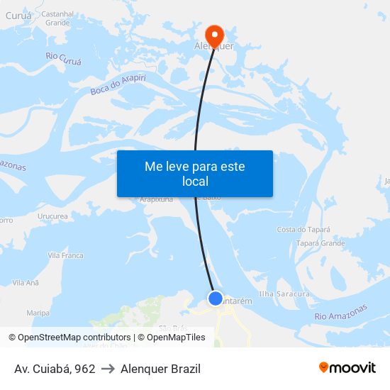 Av. Cuiabá, 962 | Conab to Alenquer Brazil map