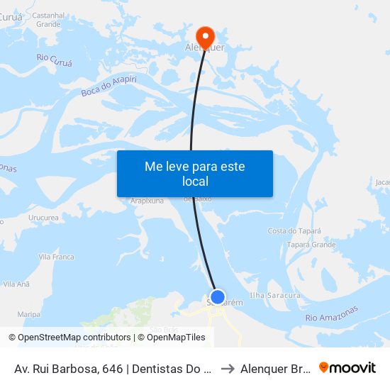 Av. Rui Barbosa, 646 | Dentistas Do Brasil to Alenquer Brazil map