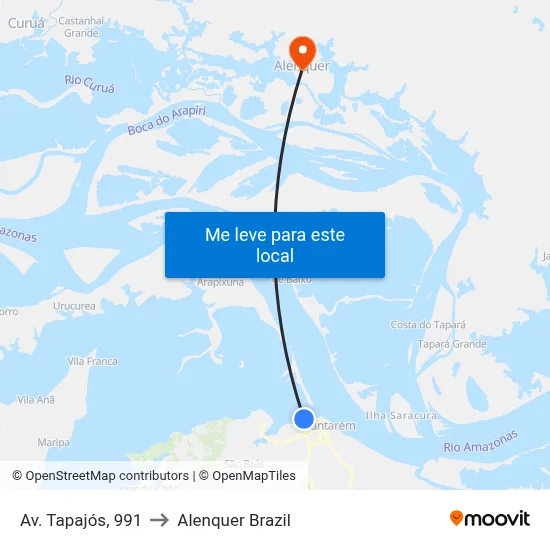 Av. Tapajós, 991 to Alenquer Brazil map