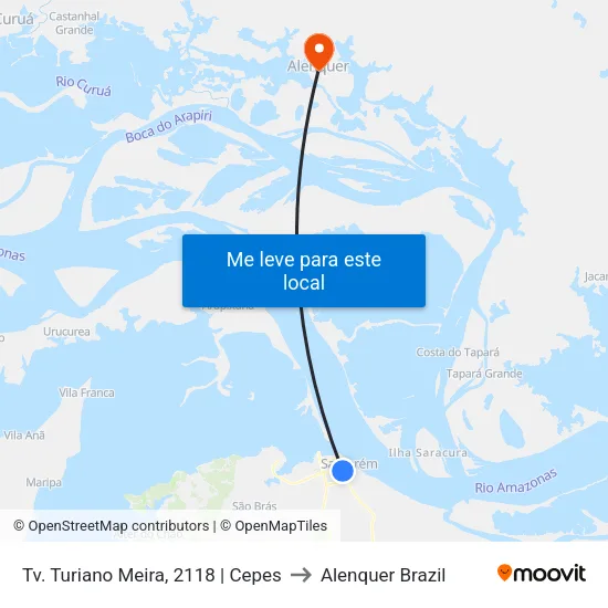 Tv. Turiano Meira, 2118 | Cepes to Alenquer Brazil map
