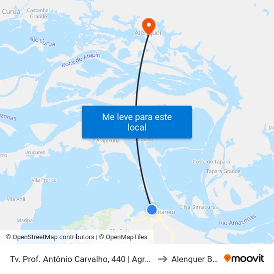 Tv. Prof. Antônio Carvalho, 440 | Agro Nelore to Alenquer Brazil map
