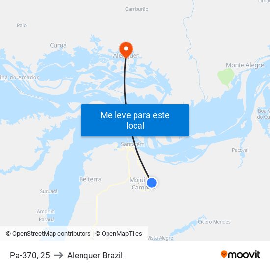 Pa-370, 25 to Alenquer Brazil map