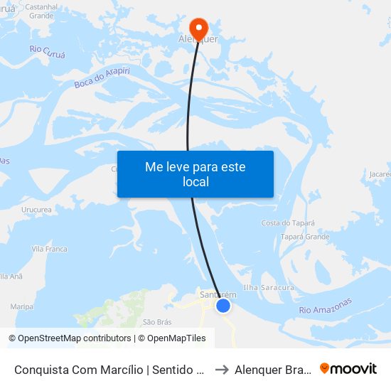 Conquista Com Marcílio | Sentido Sul to Alenquer Brazil map