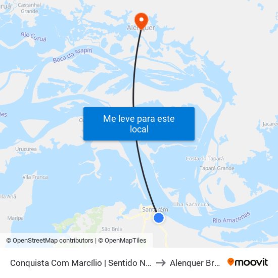 Conquista Com Marcílio | Sentido Norte to Alenquer Brazil map