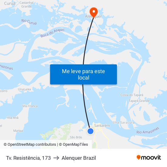 Tv. Resistência, 173 to Alenquer Brazil map
