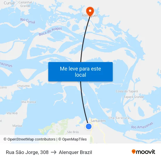 Rua São Jorge, 308 to Alenquer Brazil map
