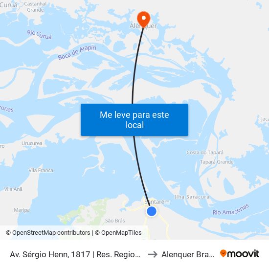 Av. Sérgio Henn, 1817 | Res. Regional to Alenquer Brazil map
