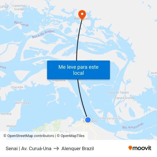 Senai | Av. Curuá-Una to Alenquer Brazil map