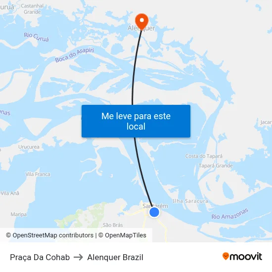 Praça Da Cohab to Alenquer Brazil map