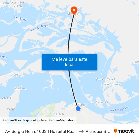 Av. Sérgio Henn, 1003 | Hospital Regional to Alenquer Brazil map