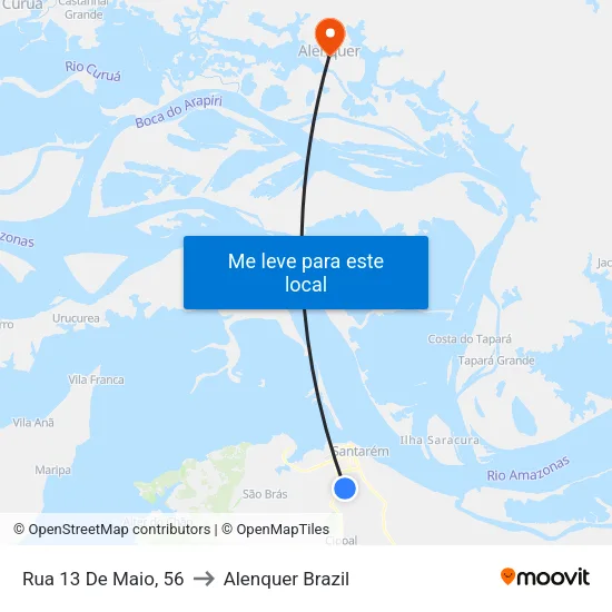 Rua 13 De Maio, 56 to Alenquer Brazil map