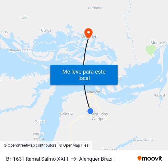 Br-163 | Ramal Salmo XXIII to Alenquer Brazil map