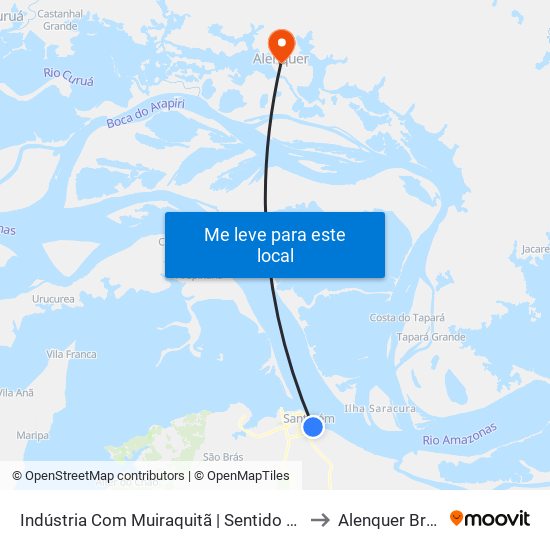 Indústria Com Muiraquitã | Sentido Norte to Alenquer Brazil map