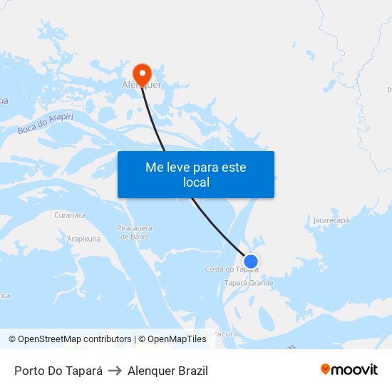 Porto Do Tapará to Alenquer Brazil map
