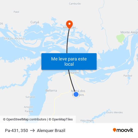 Pa-431, 350 to Alenquer Brazil map