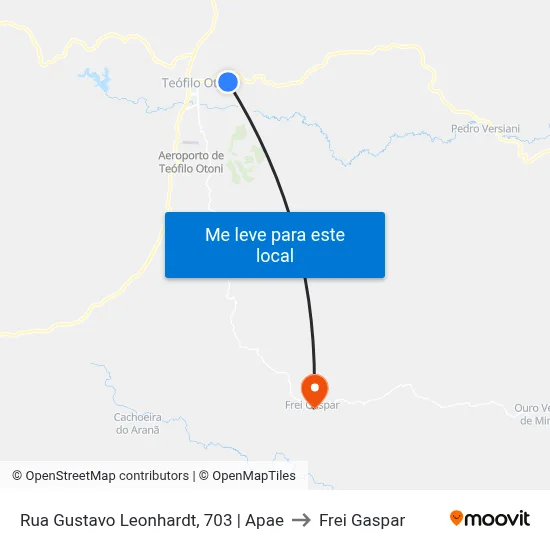 Rua Gustavo Leonhardt, 703 | Apae to Frei Gaspar map