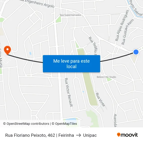 Rua Floriano Peixoto, 462 | Feirinha to Unipac map