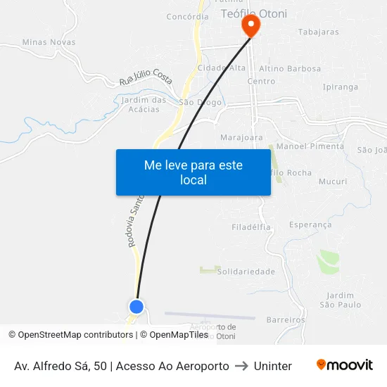 Av. Alfredo Sá, 50 | Acesso Ao Aeroporto to Uninter map